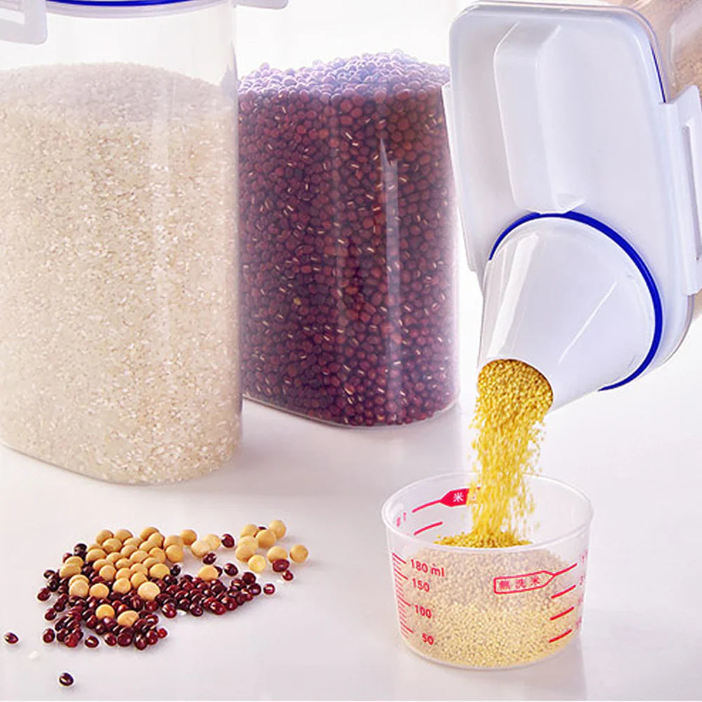 1 KG Food Storage Container - علبة تخزين طعام مع مكيال - Medaid International