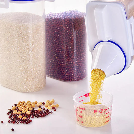1 KG Food Storage Container - علبة تخزين طعام مع مكيال - Medaid International