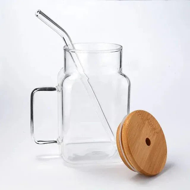 GLASS MUG WITH WOOD COVER kt1263 - Medaid International