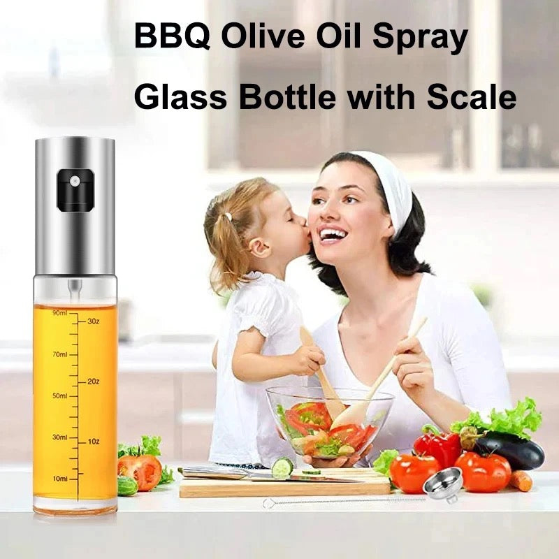 Oil Glass Spray Bottle Spray Oiler With Scale - Medaid International