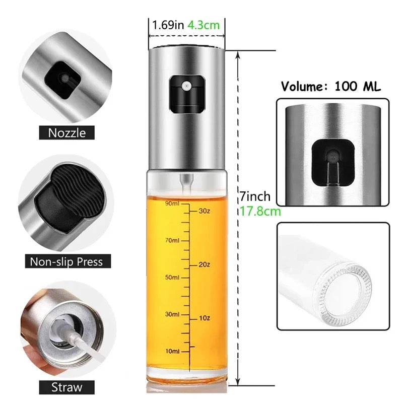 Oil Glass Spray Bottle Spray Oiler With Scale - Medaid International