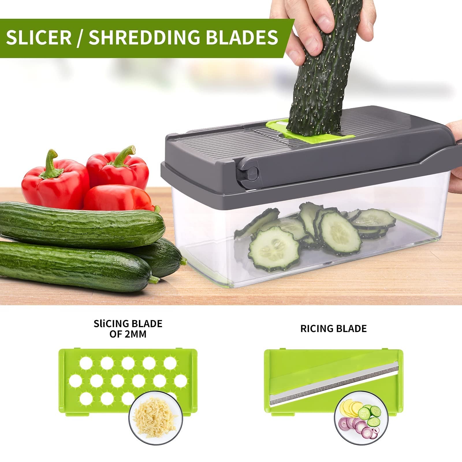 Multifunctional Vegetable Cutter Food Cutter Potato Cutter, Egg Separator Slicer - Medaid International