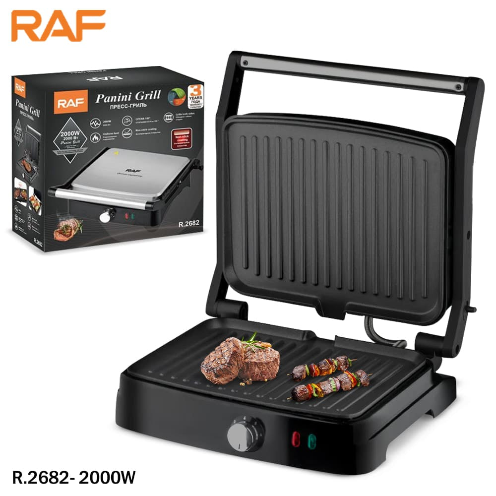 RAF Panini Grill Sandwich Maker 2000W R2682 - Medaid International
