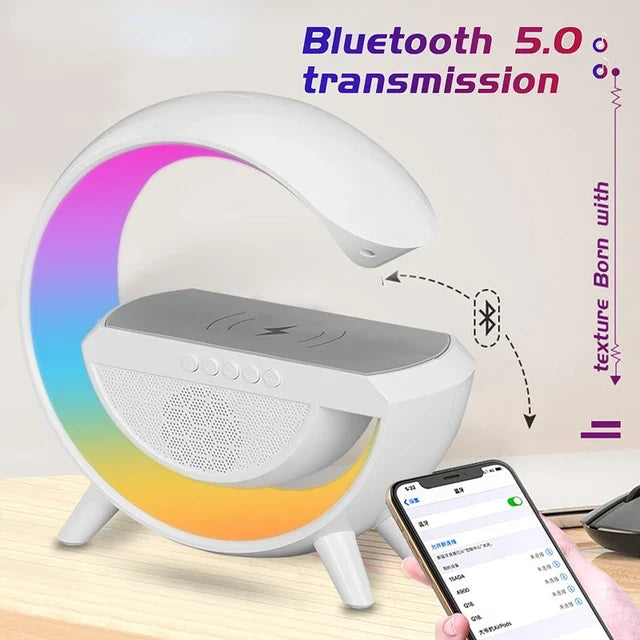 Wireless Charging Bedside LED Night Light, Bluetooth Speaker Lamp BT2301 - Medaid International