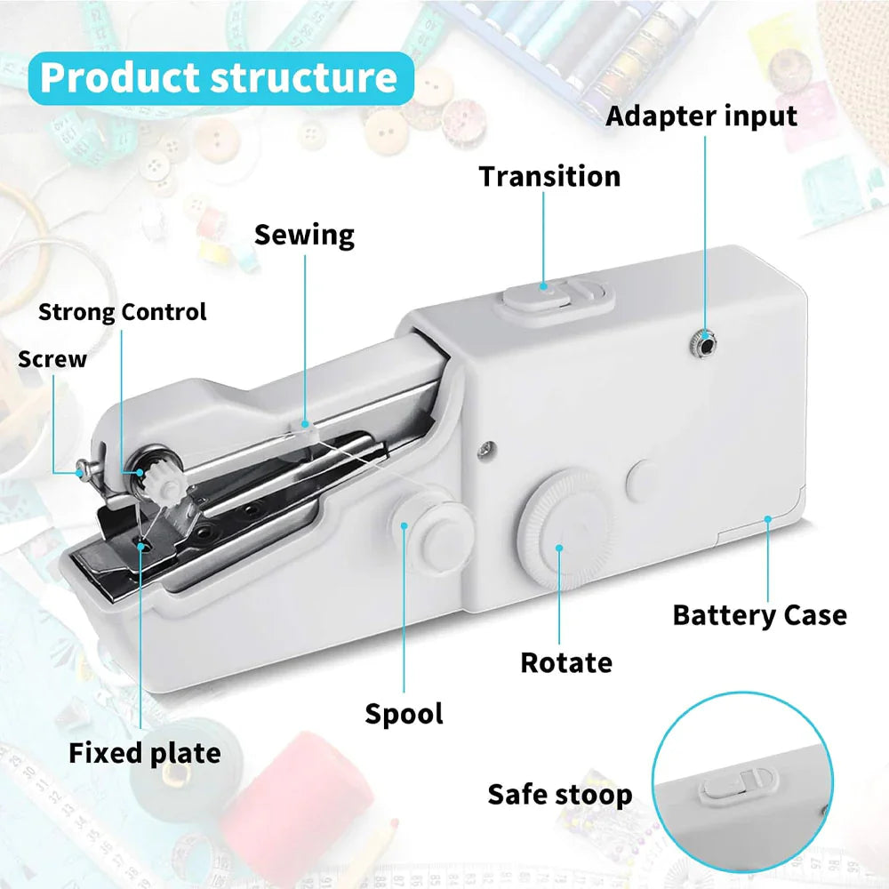 Mini Handheld Sewing Machine Portable Electric - Medaid International