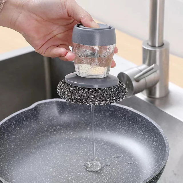 Soap Dispensing Dishwashing Brush Kitchen Cleaning - Medaid International