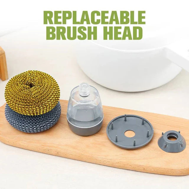 Soap Dispensing Dishwashing Brush Kitchen Cleaning - Medaid International