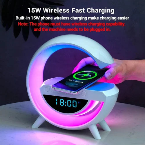15W Lamp Speaker & Wireless Charger 1500mAh Rechargeable BT3401 - Medaid International