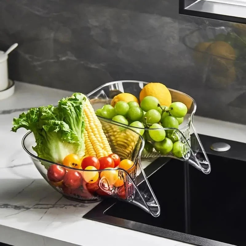 Basket Bowl Multifunctional Vegetable Washing Fruit Dry Wet
Separation Kitchen Tool - Medaid International