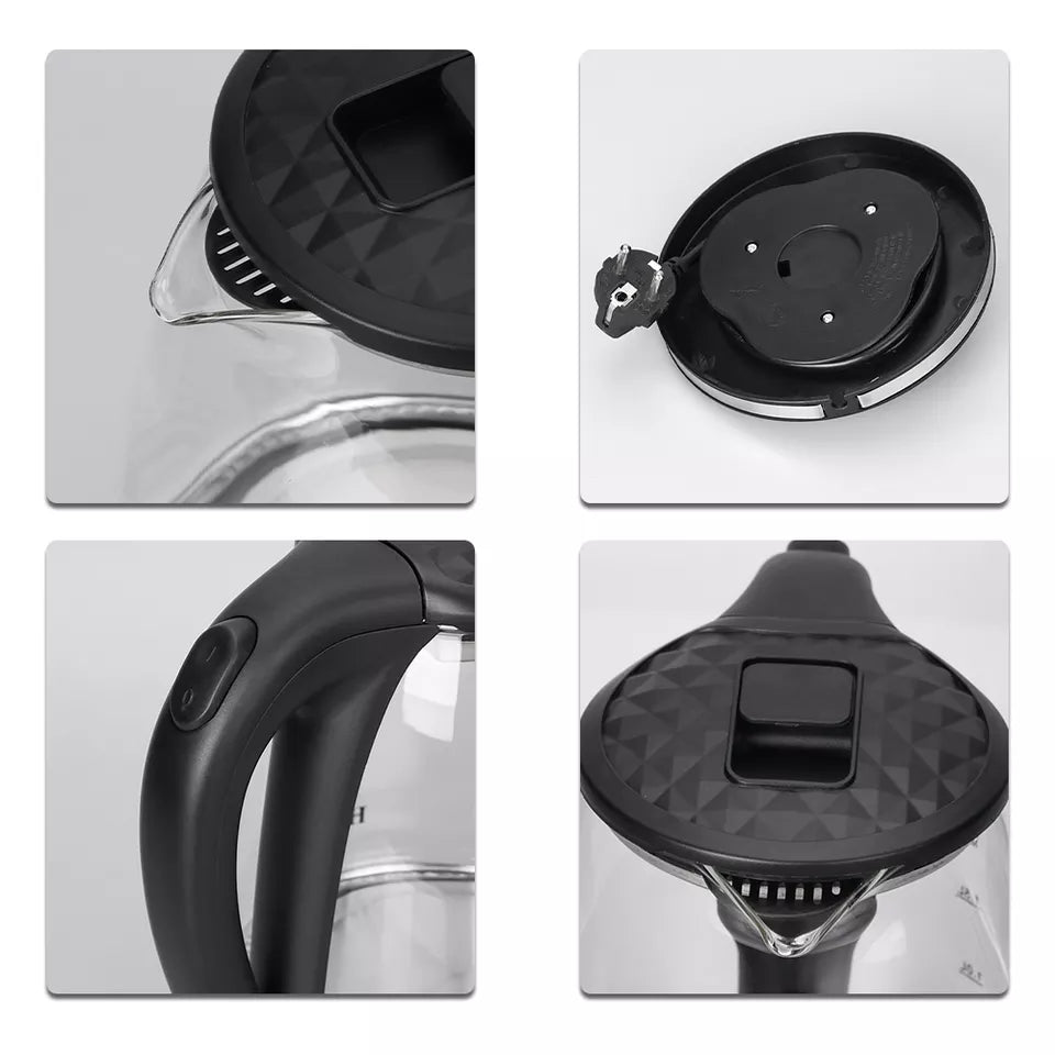 Raf Glass 2 Litre Electric Kettle Heater R7865 - Medaid International