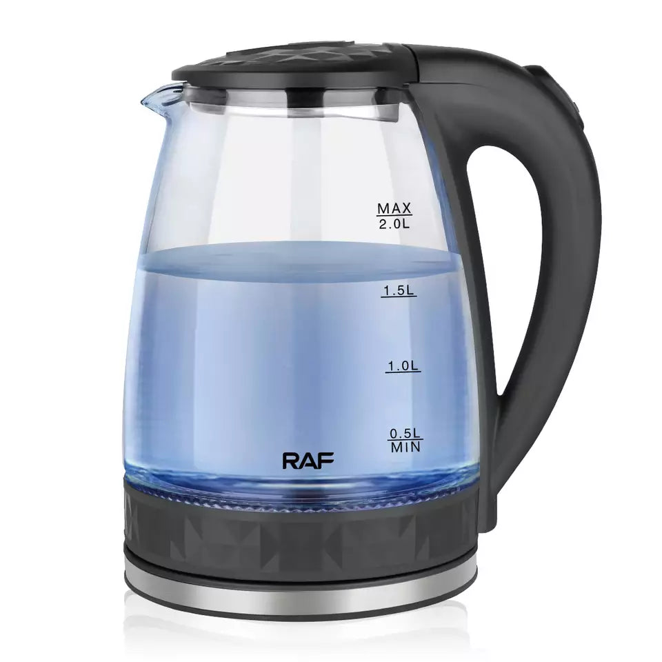 Raf Glass 2 Litre Electric Kettle Heater R7865 - Medaid International