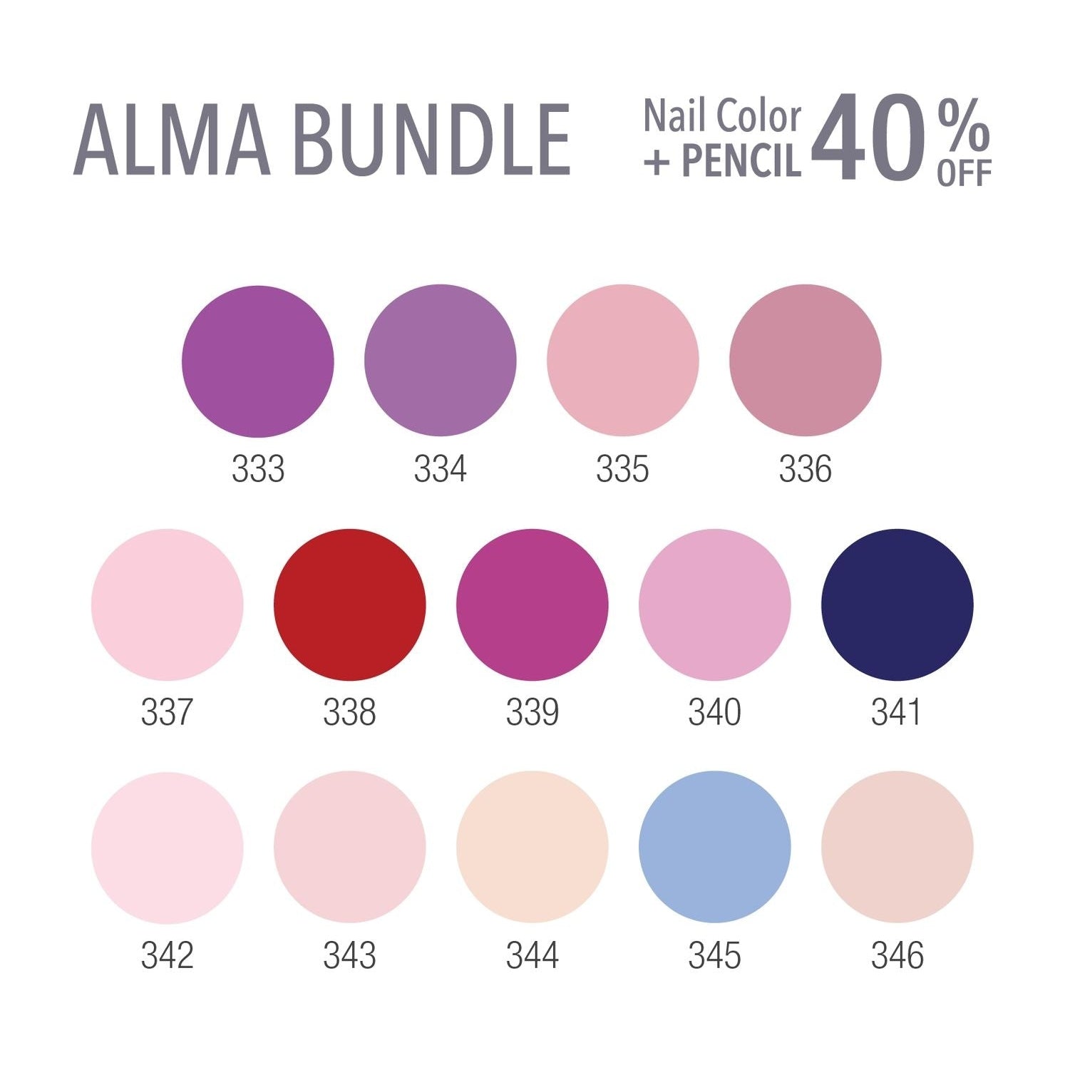 Alma Nail Color + Pencil 40% Off - Medaid