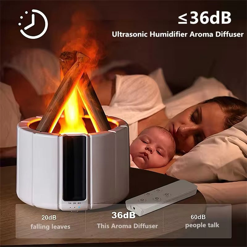 Air Humidifier Aroma Diffuser Ultrasonic Bonfire Flame Light - Medaid International