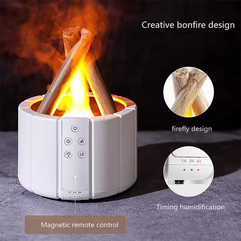 Air Humidifier Aroma Diffuser Ultrasonic Bonfire Flame Light - Medaid International