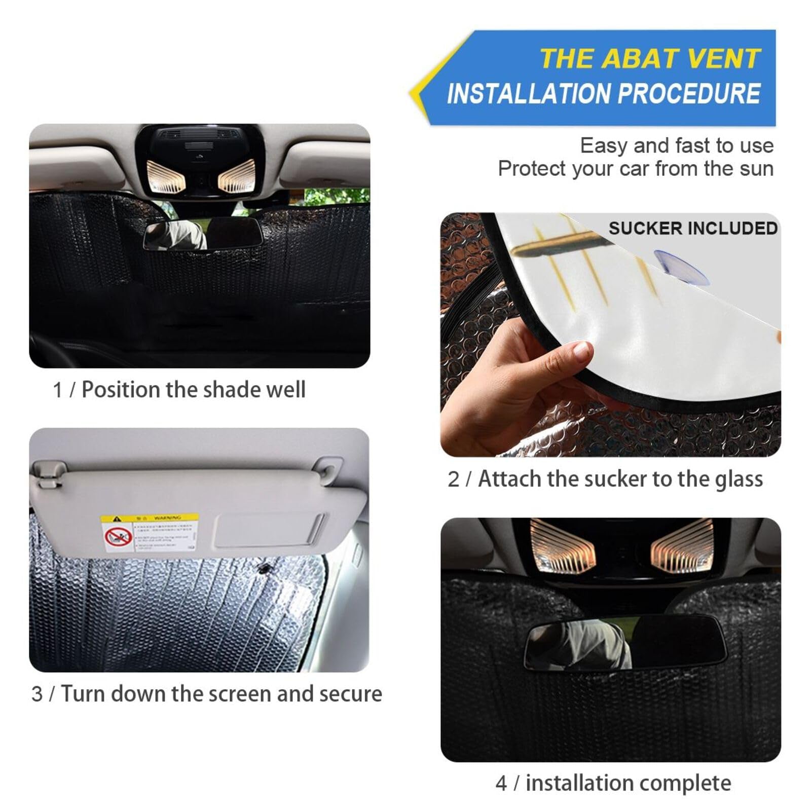 Car Windshield Sunshade Cactus Trucks Auto Blocks Sun Visor UV and Heat Reflector 60x130cm - Medaid International