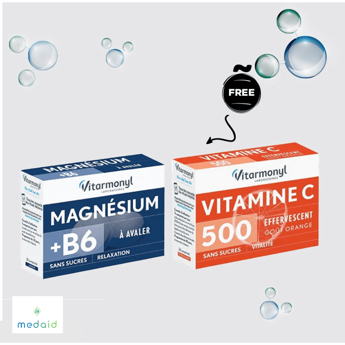 Magnesium B6 + Vitamin C bundle - Medaid - Lebanon