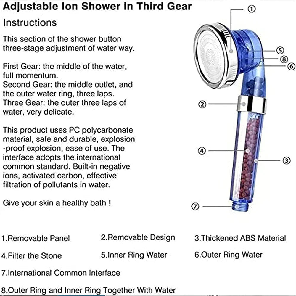 Generic Handheld Shower ,Three-Speed Shower Head - Medaid International