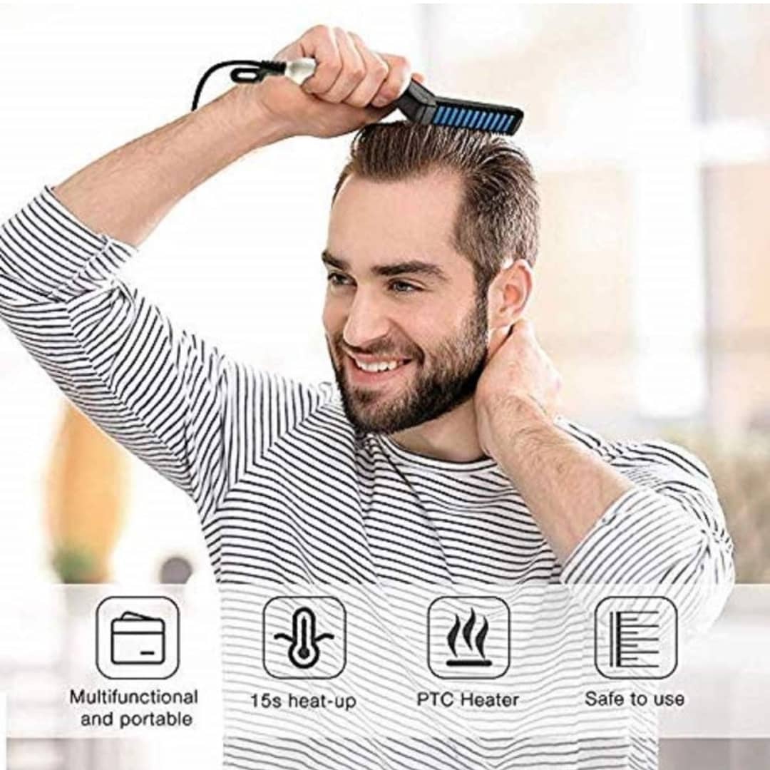 10W Electric Beard Hair Straightener With Ceramic Heating Plate - Medaid International