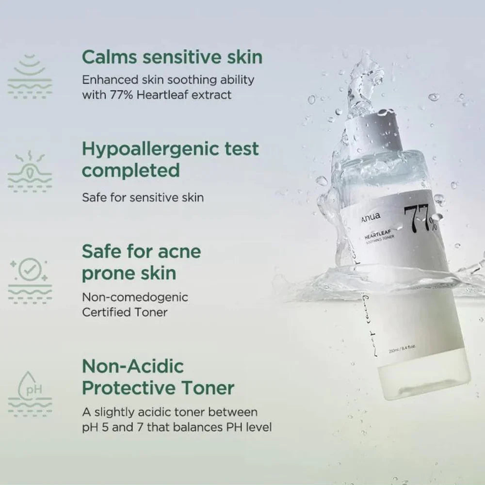 ANUA SOOTHING TONER 77% 250ML - Medaid International