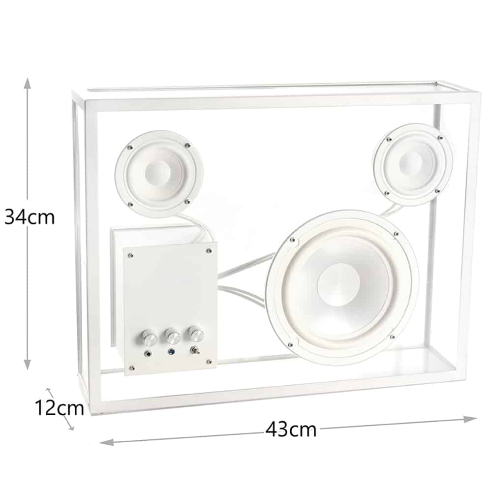 34 CM Large Tempered Glass Speaker with AUX Portable Speaker - Medaid - Lebanon