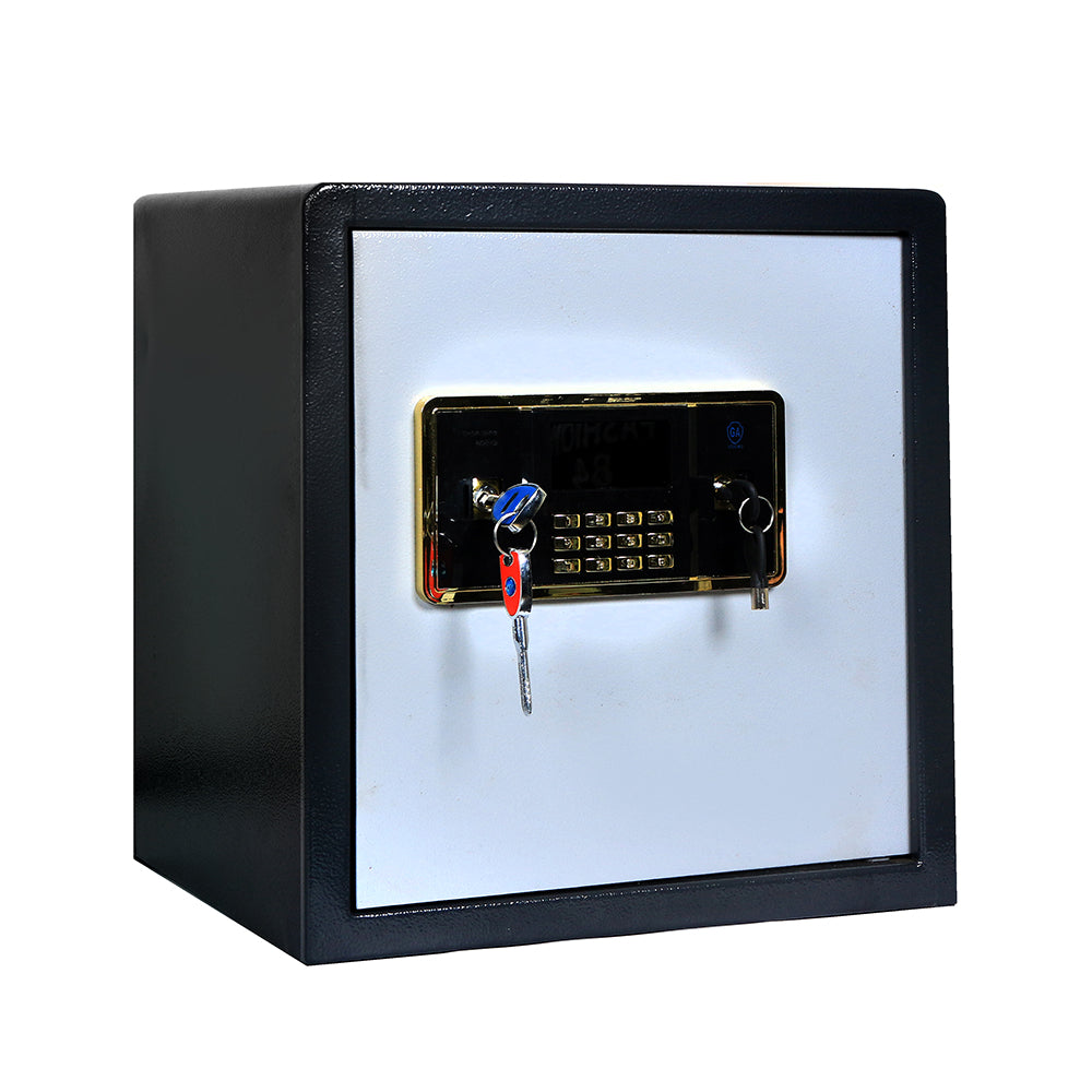 Metal, Digital Security Safe Box with Keypad and Key Locks, 16 kg - Medaid