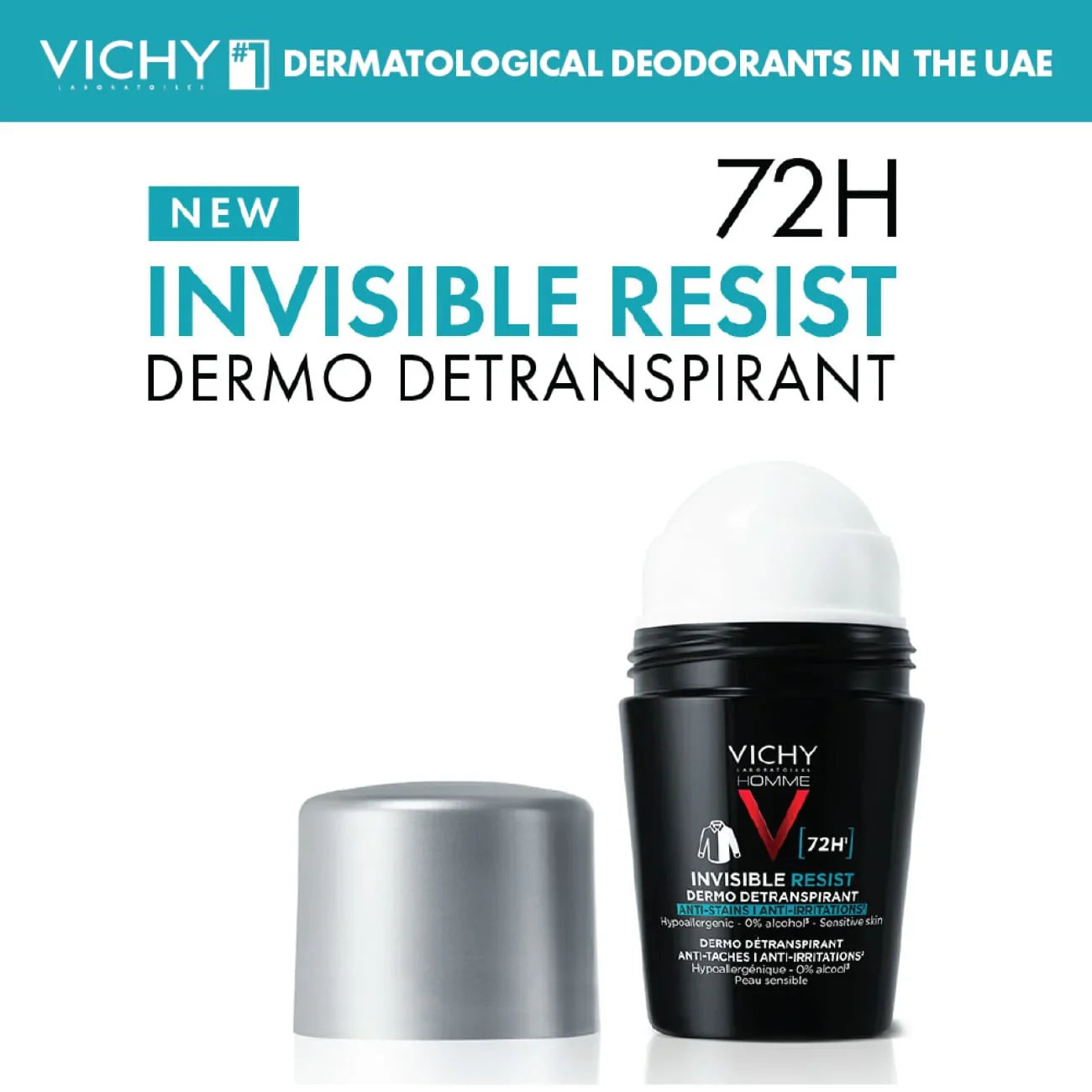 Vichy Invisible Resist Deodorant for Men 72 Hours - Medaid International