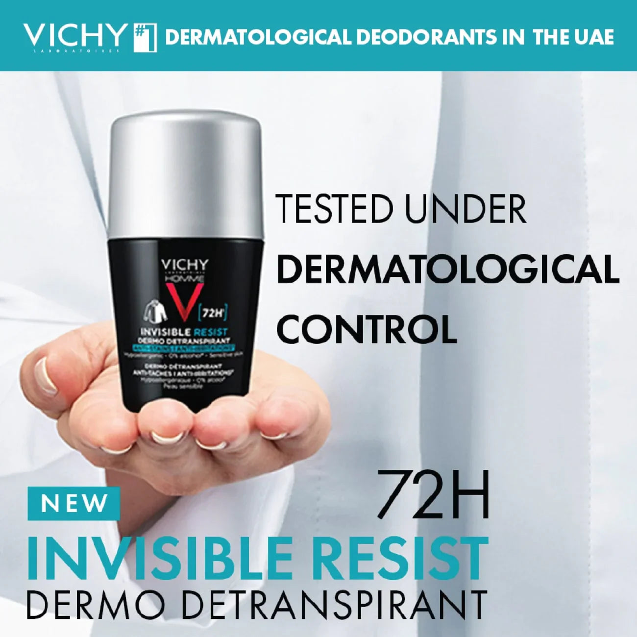 Vichy Invisible Resist Deodorant for Men 72 Hours - Medaid International