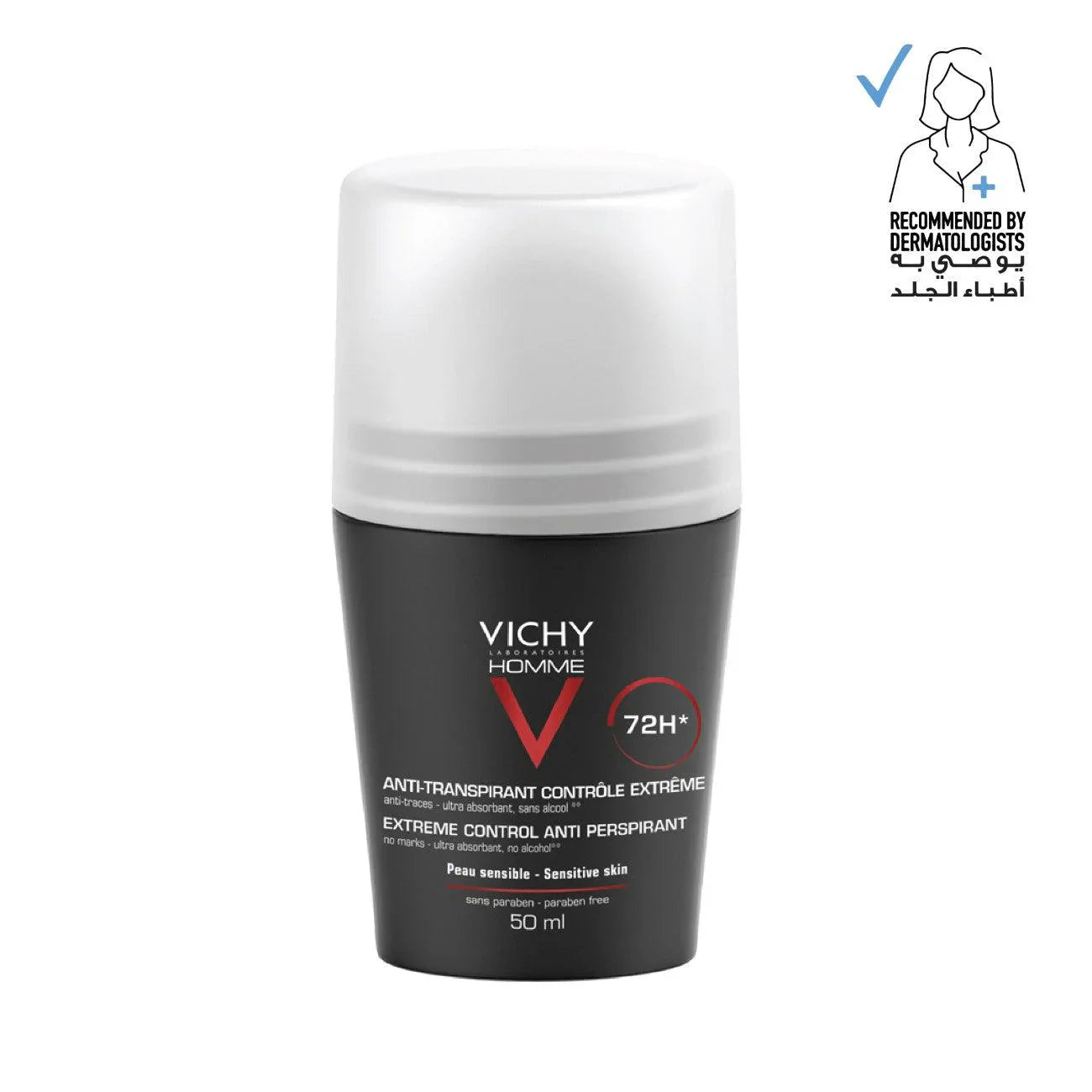 VICHY Homme Extreme Control 72hour Anti-Perspirant Deodorant - Medaid International