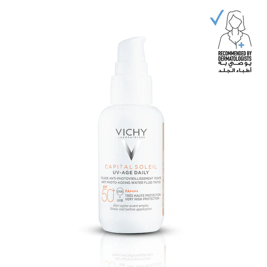VICHY Capital Soleil UV Age Daily SPF50+ TINTED Facial Sunscreen - Medaid International