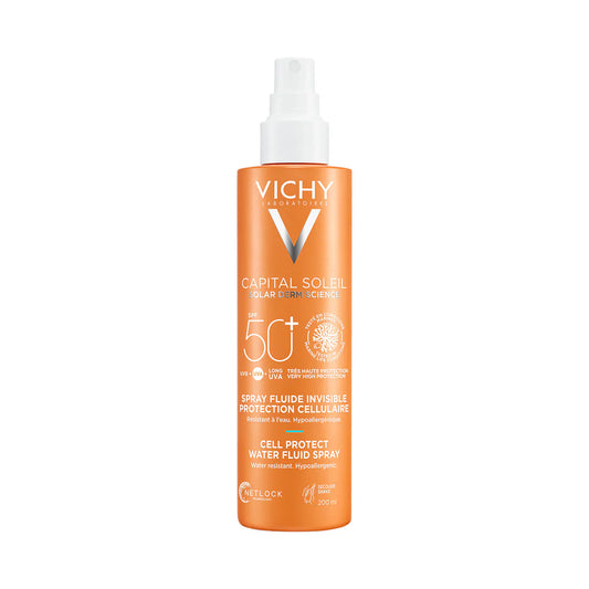 VICHY Capital Soleil Cell Protect Water Fluid Spray SPF50+ 200ML - Medaid International