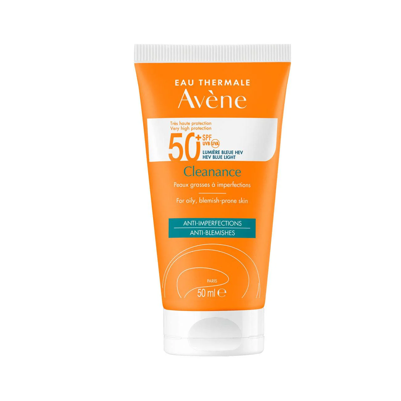 AVENE Cleanance Sunscreen Very High Protection SPF50+ 50ML for Oily Blemish-Prone Skin - Medaid International