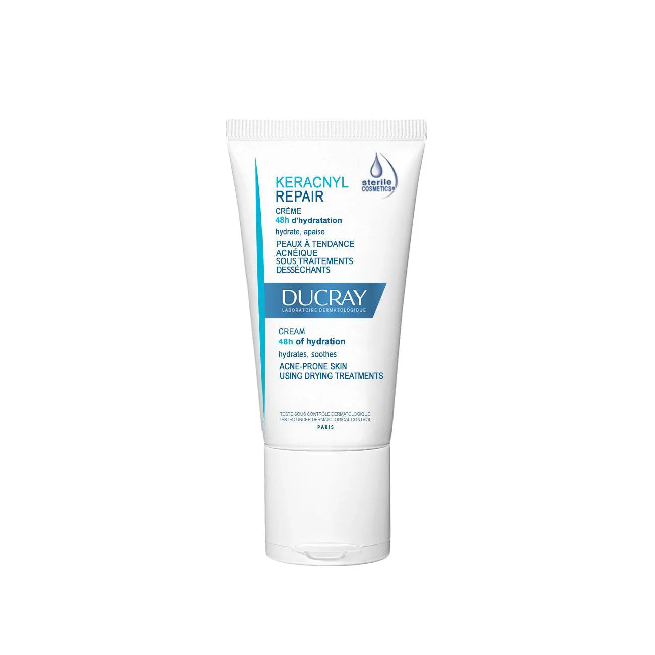 DUCRAY Keracnyl Repair Cream 48H of Hydration - Acne-Prone Skin Using Drying Treatments - Medaid International
