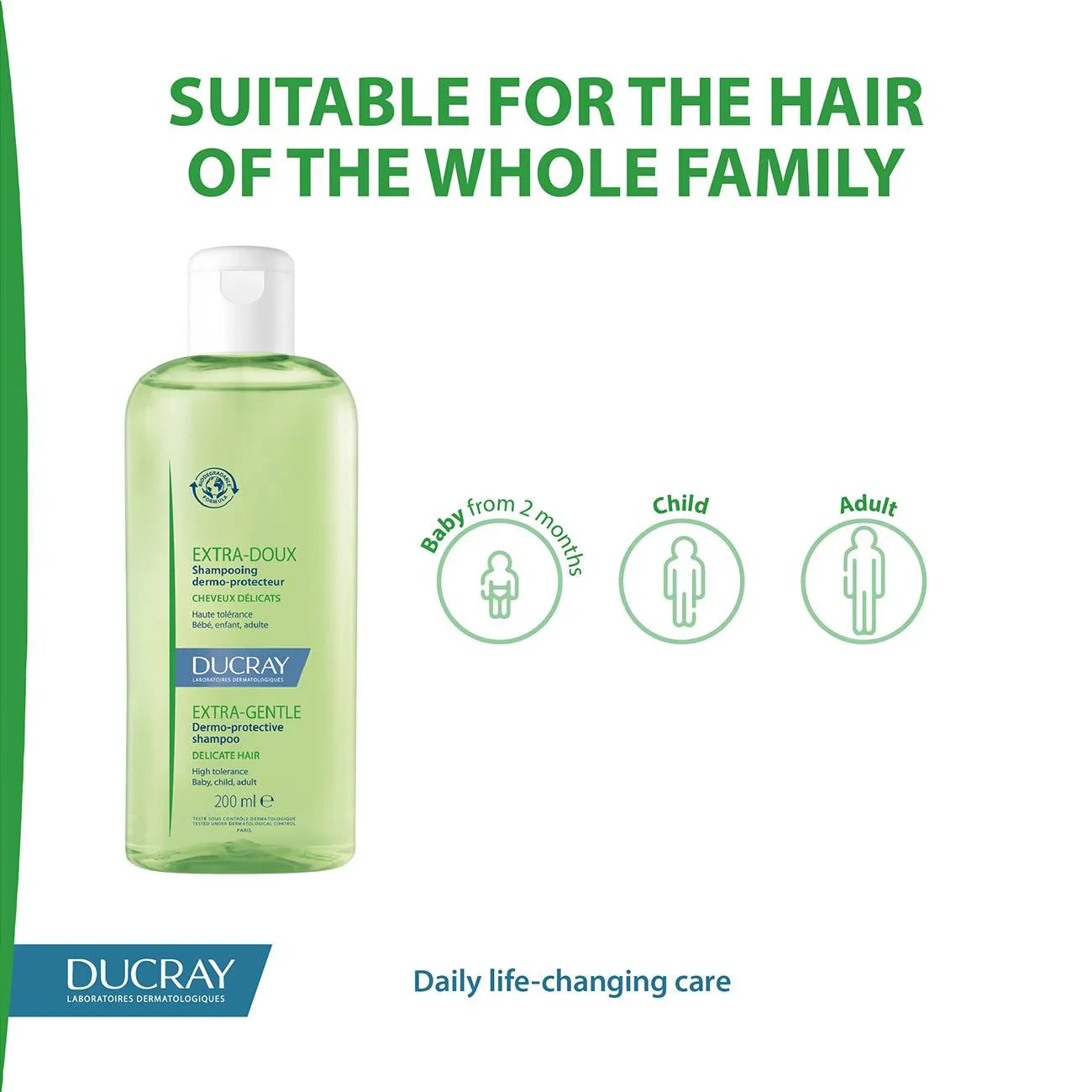 DUCRAY Extra-Gentle Dermo-Protective Shampoo - Delicate Hair of the Whole Family - Medaid International
