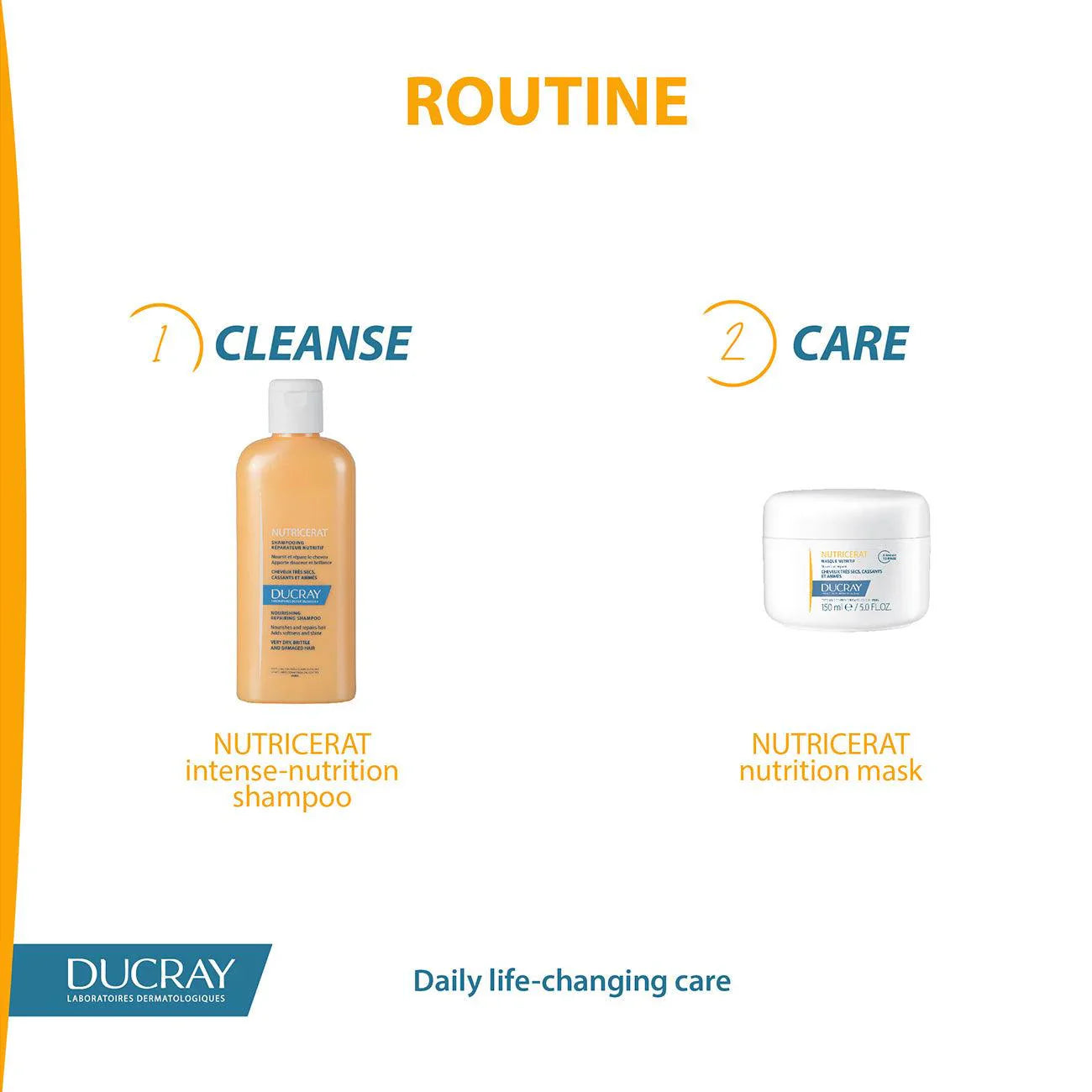 DUCRAY Nutricerat Nourishing Repairing Shampoo - Very Dry, Brittle and Damaged Hair - Medaid International