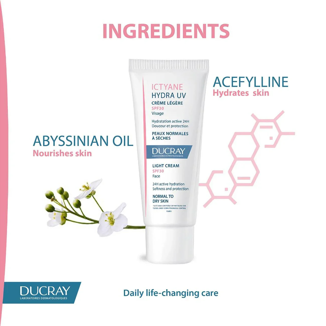 DUCRAY Ictyane Hydra UV Light Face Cream SPF30 - Medaid International