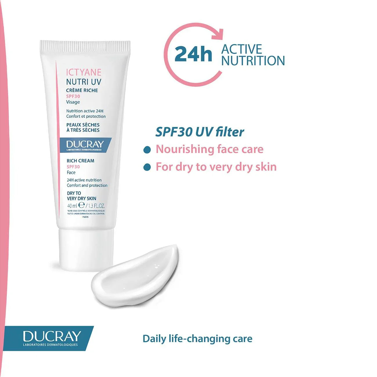 DUCRAY Ictyane Nutri UV Rich Face Cream SPF30 - Medaid International