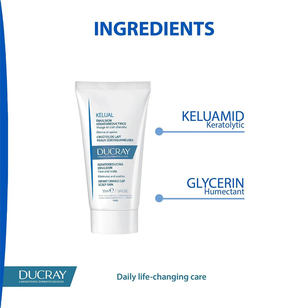 DUCRAY Kelual Kerato-Reducing Emulsion - Face and Scalp - Medaid International