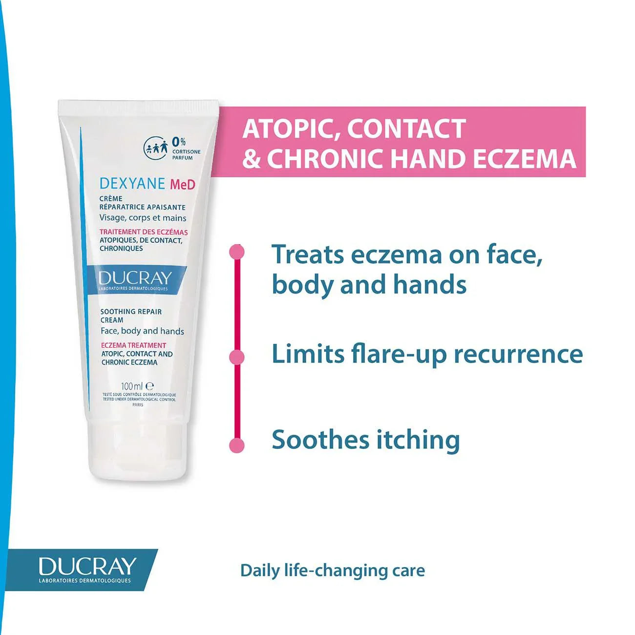 DUCRAY Dexyane MeD Soothing Repair Cream - Eczema Treatment - Atopic, Contact and Chronic Eczema - Medaid International