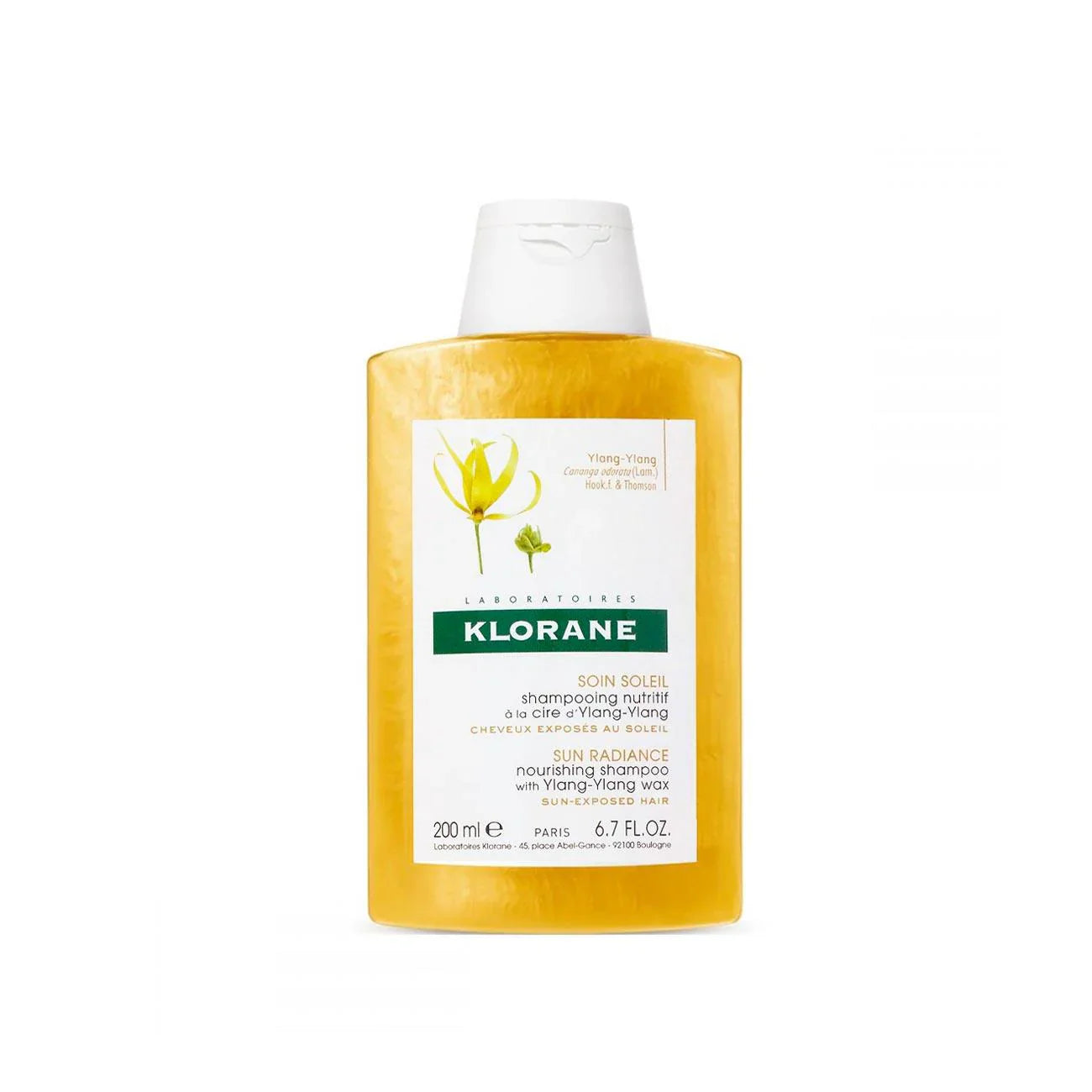 KLORANE Sun Radiance Nourishing Shampoo with Ylang-Ylang Wax - Sun-Exposed Hair - Medaid International