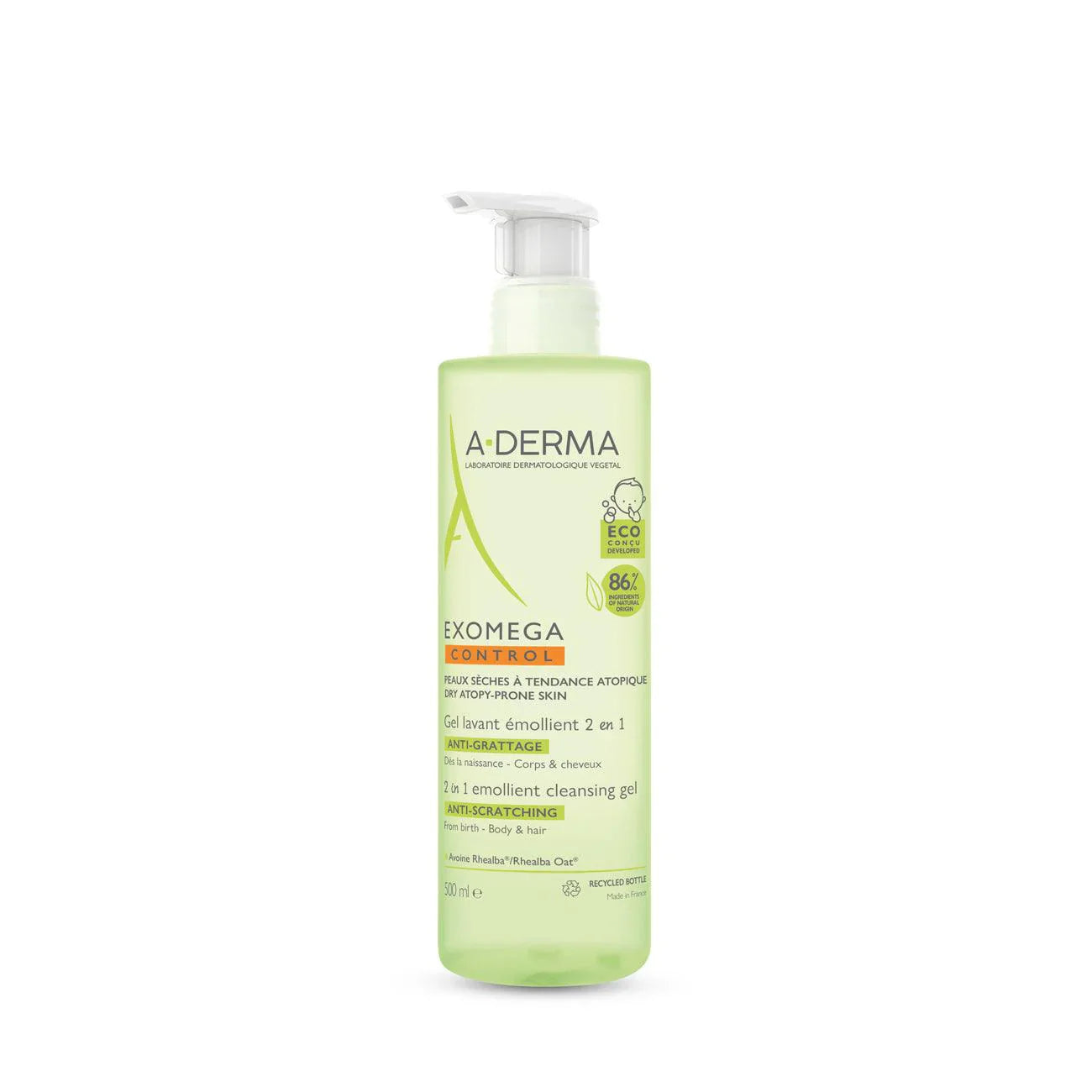 ADERMA Exomega Control 2 in 1 Emollient Cleansing Gel - Anti-Scratching - Medaid International