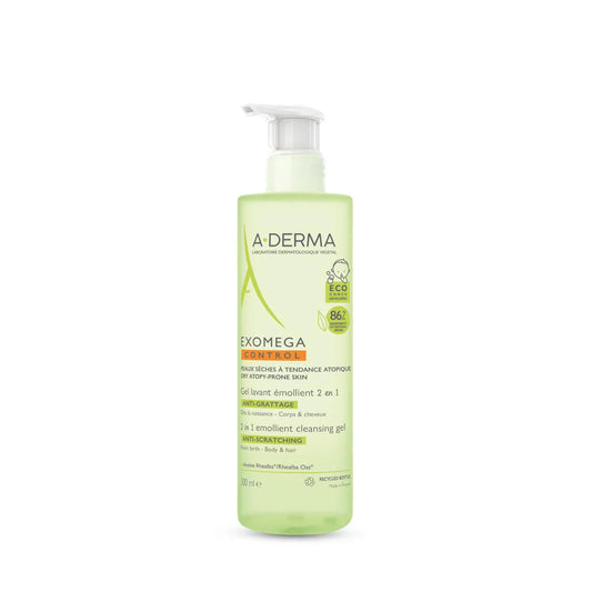 ADERMA Exomega Control 2 in 1 Emollient Cleansing Gel - Anti-Scratching - Medaid International