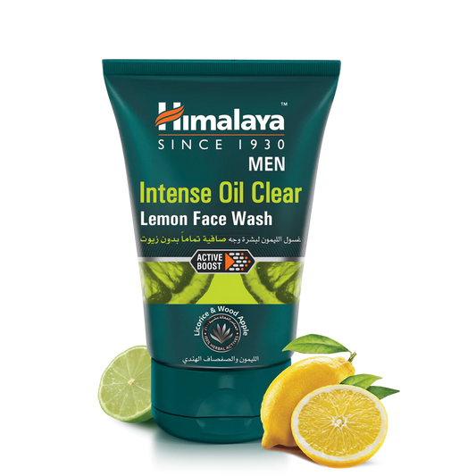 Himalaya Herbals Intense Oil Clear Lemon Mens Face Wash 100ml - Medaid