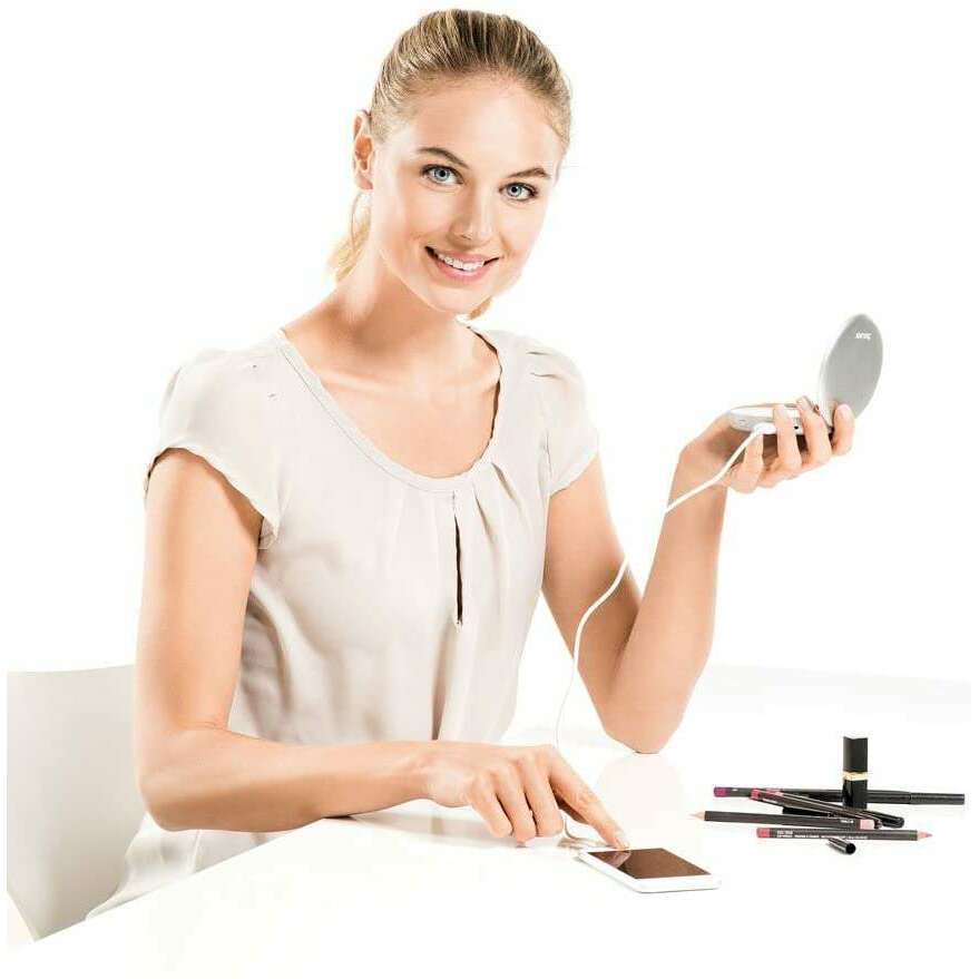 Illuminated Cosmetic Mirror with Power Bank - Medaid International