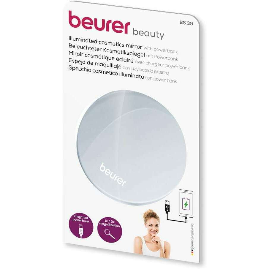 Illuminated Cosmetic Mirror with Power Bank - Medaid International