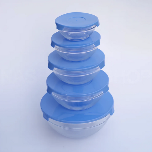 5 Pcs Glass Bowl Set | طقم أوعية زجاجية 5 قطع - Medaid International