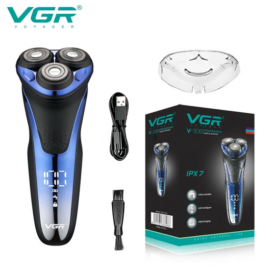 VGR-306 Waterproof Beard Shaver & Trimmer | ماكينة حلاقة وتشذيب اللحية مقاومة للماء ولاسلكية - Medaid International
