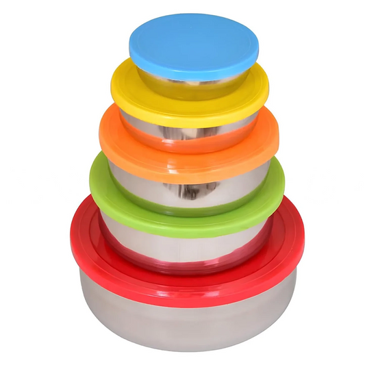 5 Pcs Airtight Storage Bowls | علب تخزين محكمة الاغلاق - Medaid International