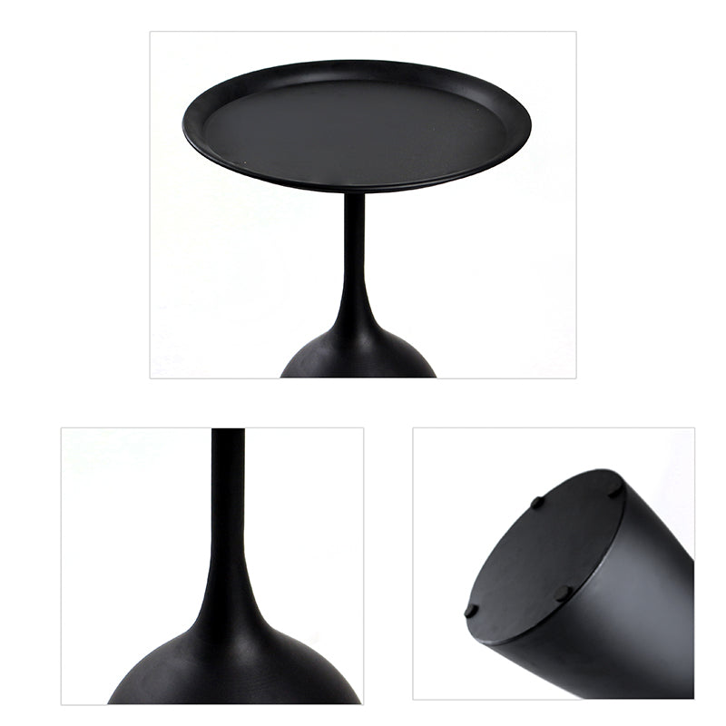 60 CM Iron Black Matte Side Table Coffee Table and Decorative Accent for Living Room Bedroom Home Decor - Medaid - Lebanon