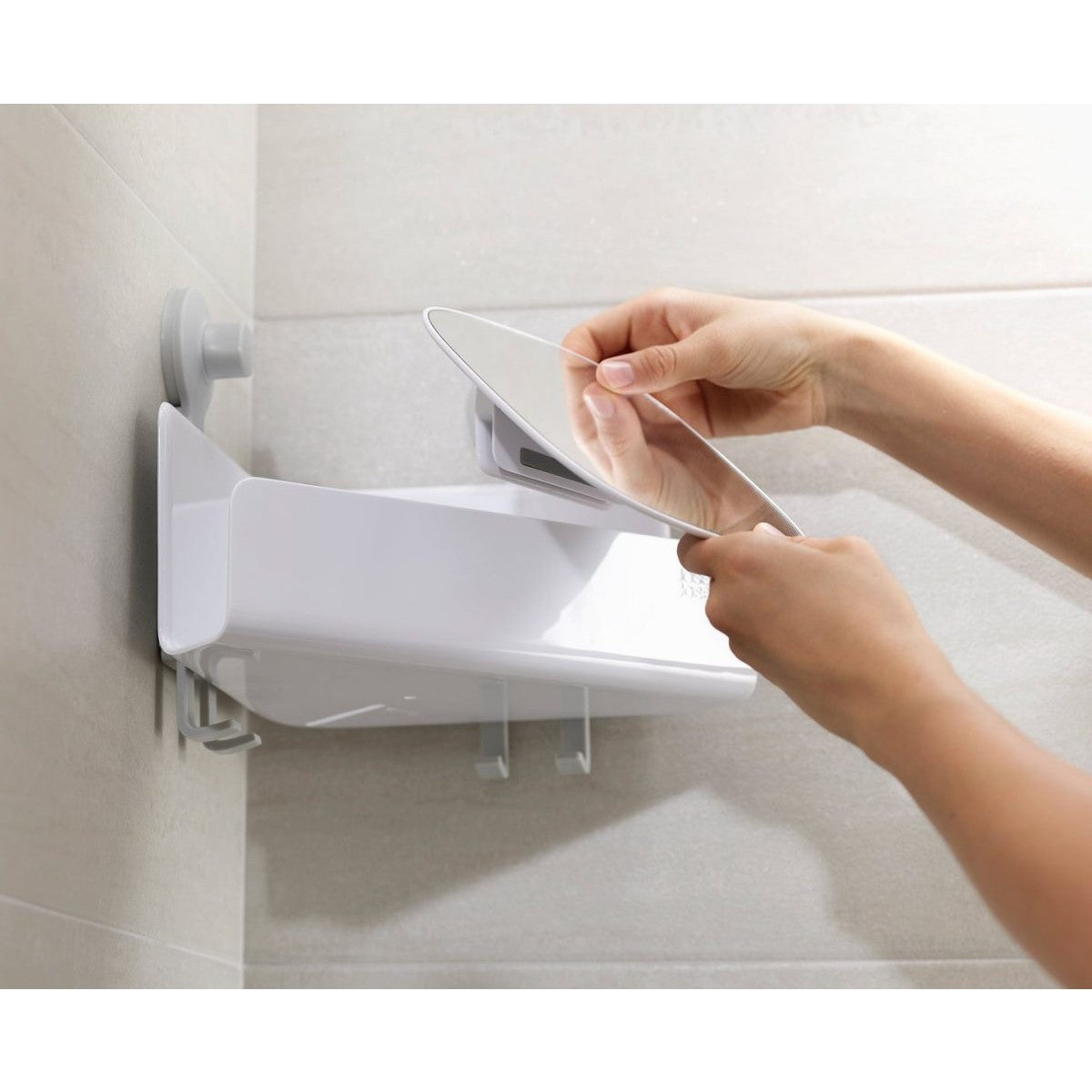 Joseph Joseph EasyStore Corner Shower Shelf with Removable Mirror - Medaid International