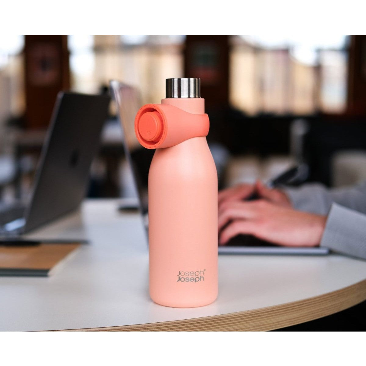 Joseph Joseph Loop™ 500ml Stainless-steel Vacuum Insulated Water Bottle Coral - Medaid International